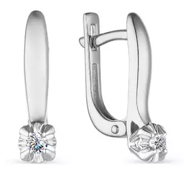 Серьги с английским замком из золота 23536-200