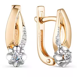 Серьги с английским замком из золота 23584-100