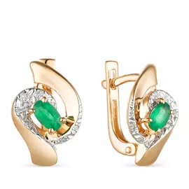 Серьги с английским замком из золота 23610-101