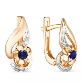 Серьги с английским замком из золота 23611-102