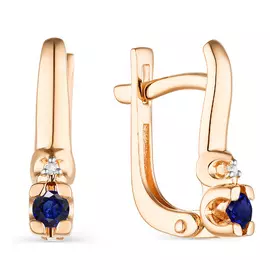 Серьги с английским замком из золота 23620-102