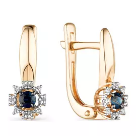 Серьги с английским замком из золота 23624-102