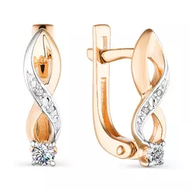 Серьги с английским замком из золота 23636-100