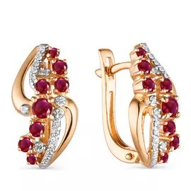 Серьги с английским замком из золота 23639-103