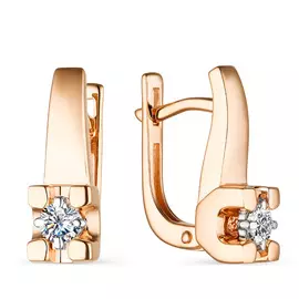 Серьги с английским замком из золота 23692-100