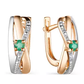 Серьги с английским замком из золота 23836-101