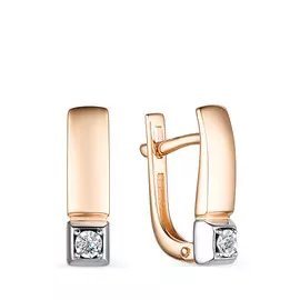 Серьги с английским замком из золота 23837-100