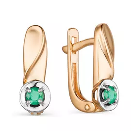 Серьги с английским замком из золота 23886-101