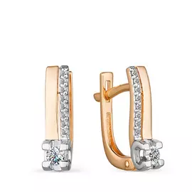 Серьги с английским замком из золота 23923-100