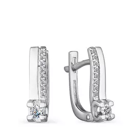 Серьги с английским замком из золота 23923-200