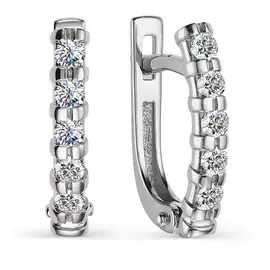 Серьги с английским замком из золота 23930-200