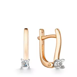 Серьги с английским замком из золота 23999-100