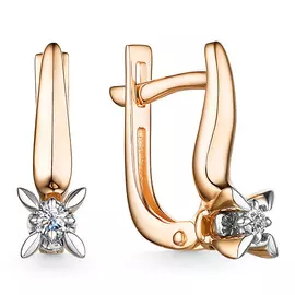 Серьги с английским замком из золота 24281-100