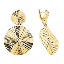 Серьги с английским замком из золота 25-0526-13-00