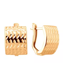 Серьги с английским замком из золота 25-0552-11-63