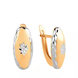 Серьги с английским замком из золота 25-0555-10-61