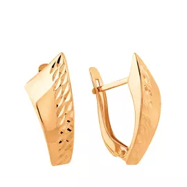 Серьги с английским замком из золота 25-0609-11-62