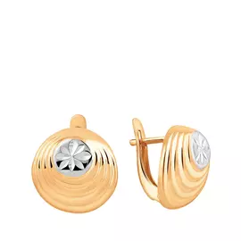 Серьги с английским замком из золота 25-0620-10-61