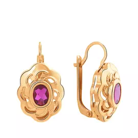 Серьги с английским замком из золота 25-0652-11-35