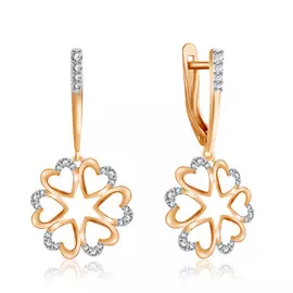 Серьги с английским замком из золота 26611517000