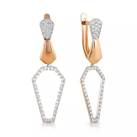 Серьги с английским замком из золота 26611548000