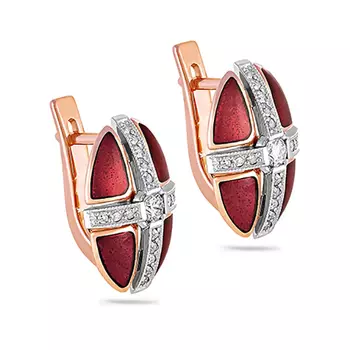 Серьги с английским замком из золота 2-0058-1006