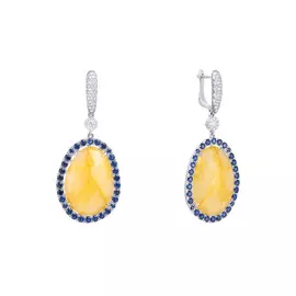 Серьги с английским замком из золота 2-248-35014_SR_SA_CR_WG