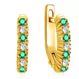 Серьги с английским замком из золота 2В20086-011