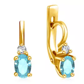 Серьги с английским замком из золота 2В20231-015