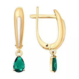 Серьги с английским замком из золота 3020414