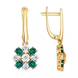 Серьги с английским замком из золота 3020423