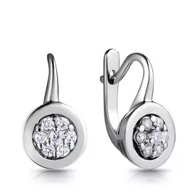 Серьги с английским замком из золота 36383