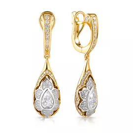 Серьги с английским замком из золота 46319406000