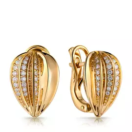 Серьги с английским замком из золота 46519397000