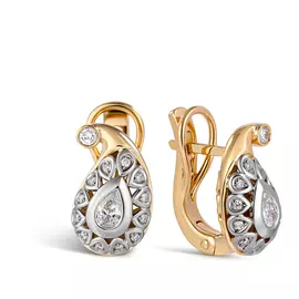 Серьги с английским замком из золота 46519424000