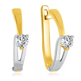 Серьги с английским замком из золота 4А20025-010