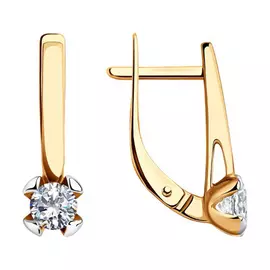 Серьги с английским замком из золота 51-120-00793-1