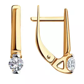 Серьги с английским замком из золота 51-120-00840-1