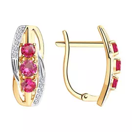 Серьги с английским замком из золота 51-320-00342-2