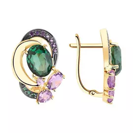 Серьги с английским замком из золота 51-320-00401-1