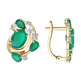 Серьги с английским замком из золота 51-320-00544-2