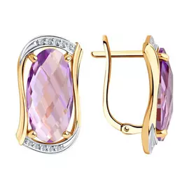 Серьги с английским замком из золота 51-320-00791-2