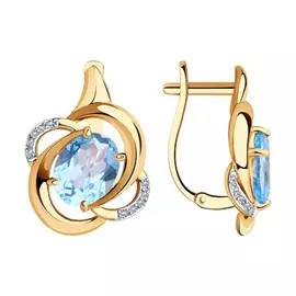 Серьги с английским замком из золота 51-320-00926-1