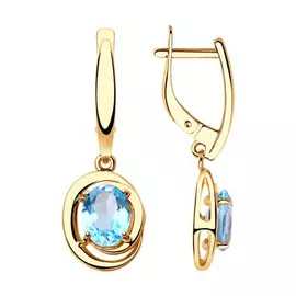 Серьги с английским замком из золота 51-321-00177-1