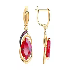 Серьги с английским замком из золота 51-321-00358-1