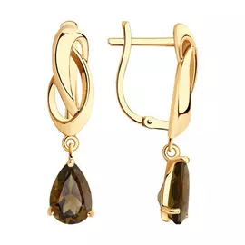 Серьги с английским замком из золота 51-321-00866-3