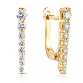 Серьги с английским замком из золота 56519069000