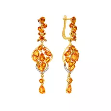 Серьги с английским замком из золота E30709R_DR_CT_YG