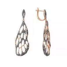 Серьги с английским замком из золота MKER0405_SR_DN_BT_PINK