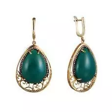 Серьги с английским замком из золота E01417GX4YS_DN_ZAG_YG